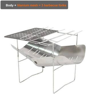 Draagbare Folding Barbecue Rack Ultra-Licht, Te Winkel Roestvrij Staal stijl C