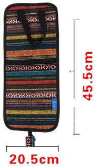 Draagbare Folk Stijl Gebreide Drumsticks Opbergtas Voor Prestaties Percussie Drum Sticks Gig Bag Kleurrijke Katoenen Drum Stok Zak