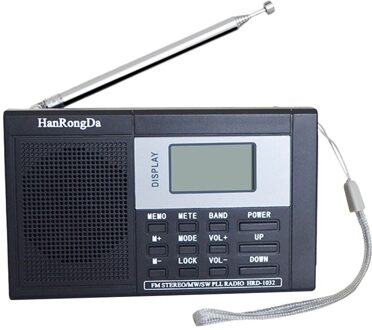 Draagbare Full-Band Digitale Tuning Multiband Stereo Tuner Mw/Am/Fm/Sw Kortegolf Radio Rec Controle ontvanger