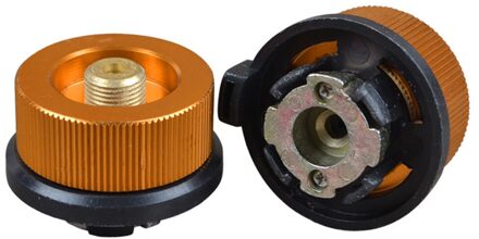 Draagbare Gas Converter Lichtgewicht Aluminium Split Type Oven Camping Brander Accessoire Met Automatisch Sluiten Functie goud