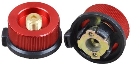 Draagbare Gas Converter Lichtgewicht Aluminium Split Type Oven Camping Brander Accessoire Met Automatisch Sluiten Functie rood