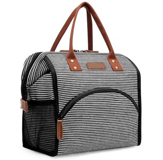 Draagbare Geïsoleerde Lunch Tas Voedsel Picknick Thermische Zakken Mannen Vrouwen Grote Reizen Capaciteit Voedsel Verse Houden Lunch Opslag Handtas Grijs