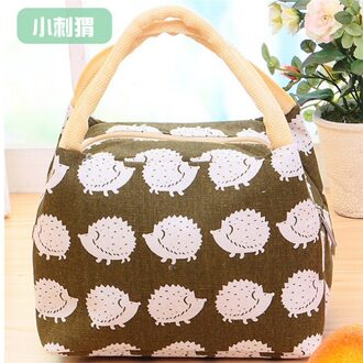 Draagbare Geïsoleerde Thermische Voedsel Picknick Lunch Tas Doos Cartoon Tassen Pouch Voor Vrouwen Meisje Kids Kinderen egel