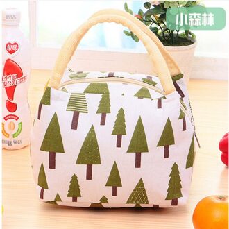 Draagbare Geïsoleerde Thermische Voedsel Picknick Lunch Tas Doos Cartoon Tassen Pouch Voor Vrouwen Meisje Kids Kinderen Triangle tree