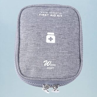 Draagbare Geneeskunde Opbergtas Handheld Ehbo Geneeskunde Organizer Outdoor Reizen Geneeskunde Pouch (Licht Grijs)