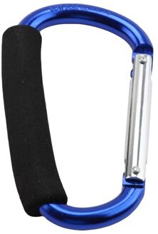 Draagbare Grote D Ring Karabijnhaak Ultra Big Size Snap Hook Aluminium Karabijnhaak Met Zachte Handvat Kussen Grip Gesp Outdoor Tool Blauw