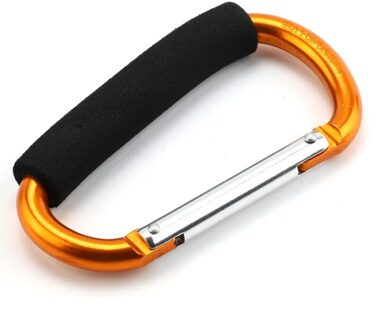 Draagbare Grote D Ring Karabijnhaak Ultra Big Size Snap Hook Aluminium Karabijnhaak Met Zachte Handvat Kussen Grip Gesp Outdoor Tool Goud