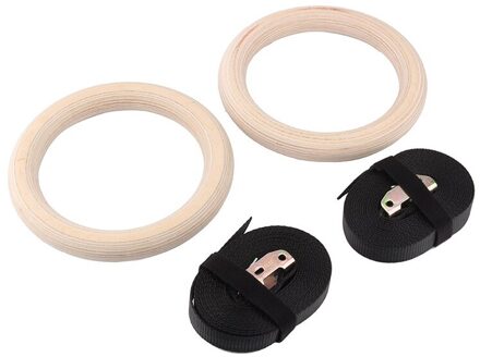 Draagbare Gymnastic Ring Houten 28mm Oefening Fitness Verstelbare Sterker Duurzaam Fit Pull Spier Gymnastiek Ringen Pullups Pushups