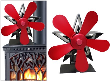 Draagbare Haard Fan Huishouden Houten Fire Plaats Kookplaat Stille Brandstofbesparing rood