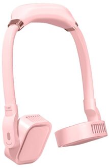 Draagbare Hals Fan Handen Gratis Bladeless Fan 4000Mah Usb Oplaadbare Wearable Persoonlijke Bladloze Ventilator Handheld Koeling Mini Fan roze