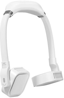 Draagbare Hals Fan Handen Gratis Bladeless Fan 4000Mah Usb Oplaadbare Wearable Persoonlijke Bladloze Ventilator Handheld Koeling Mini Fan wit