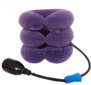 Draagbare Hals Massage Air Cervicale Zachte Nek Brace Apparaat Hoofdpijn Terug Schouderpijn Cervicale Ontspanning Gezondheidszorg 1 pipe paars