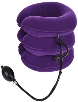 Draagbare Hals Massage Air Cervicale Zachte Nek Brace Apparaat Hoofdpijn Terug Schouderpijn Cervicale Ontspanning Gezondheidszorg 3 pipe paars