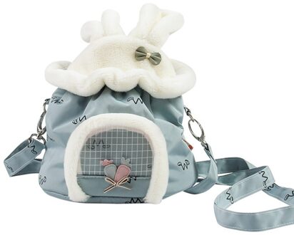 Draagbare Hamster Travel Carrier Bag Enkele Schouder Kinderen Bag Huisdieren Rat Hamster Egel Chinchilla Fret Product Blauw
