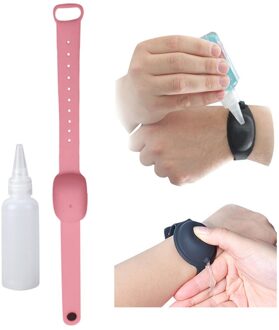 Draagbare Handdesinfecterend Dispenser Handdesinfecterend Doseren Armband Polsband Hand Dispenser Dispensadores De Alcohol Gel Grijs