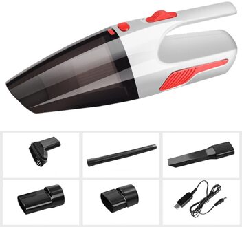 Draagbare Handheld Auto Stofzuiger Draadloze/Auto Plug 120W 12V 5000Pa Super Zuig Nat/droog Stofzuiger Voor Car Home draadloze wit