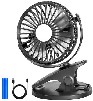 Draagbare Handheld Kleine Ventilator Clip Usb Fan Opladen Desktop Mini Draagbare Desktop Fan Desktop Outdoor (Zwart)