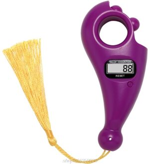 Draagbare Handheld Kwastje Digitale Kralen Teller Vinger Spel Speelgoed Handmatige Reset Decompressie Ontspanning Meditatie N12 20 paars