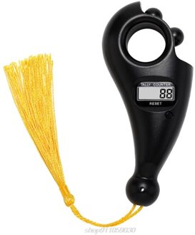 Draagbare Handheld Kwastje Digitale Kralen Teller Vinger Spel Speelgoed Handmatige Reset Decompressie Ontspanning Meditatie N12 20 zwart