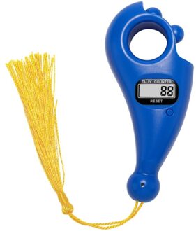 Draagbare Handheld Kwastje Digitale Kralen Teller Vinger Spel Speelgoed Handmatige Reset Decompressie Ontspanning Tool Voor Meditatie Chantin blauw