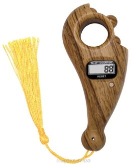 Draagbare Handheld Kwastje Digitale Kralen Teller Vinger Spel Speelgoed Handmatige Reset Decompressie Ontspanning Tool Voor Meditatie N02 20 mahonie kleur