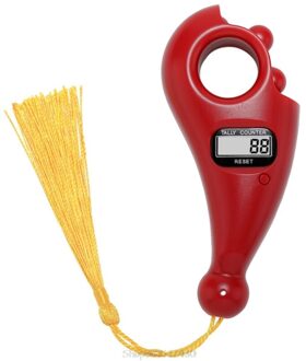 Draagbare Handheld Kwastje Digitale Kralen Teller Vinger Spel Speelgoed Handmatige Reset Decompressie Ontspanning Tool Voor Meditatie N02 20 Rood