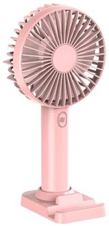 Draagbare Handheld Usb Multi-Hoek Gratis Aanpassing Ventilator Draagbare Kleine Ventilator Met Mobiele Telefoon Stand Functie roze
