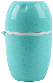 Draagbare Handmatige Juicer Tarwe Stro Cup Vorm Multifunctionele Juicer voor Home Kitchen DIY Sap Verwerking blauw