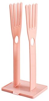 Draagbare Handschoen Droogrek Keuken Opbergrek Desktop Drainage Opbergrek Accessoires Keuken Gereedschap Roze