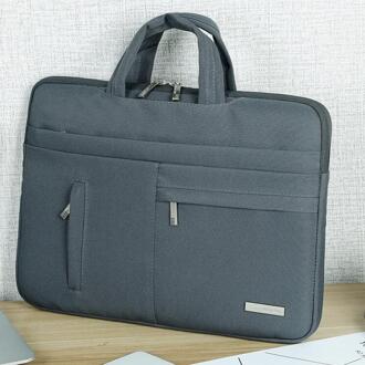 Draagbare Handtas Laptoptas Aktetas Voor Notebook Acer Dell Hp Asus Lenovo 14 14.1 Donkergrijs
