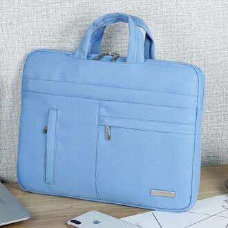 Draagbare Handtas Laptoptas Aktetas Voor Notebook Acer Dell Hp Asus Lenovo 14 14.1 lucht blauw