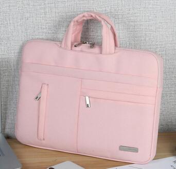 Draagbare Handtas Laptoptas Aktetas Voor Notebook Acer Dell Hp Asus Lenovo 14 14.1 Roze