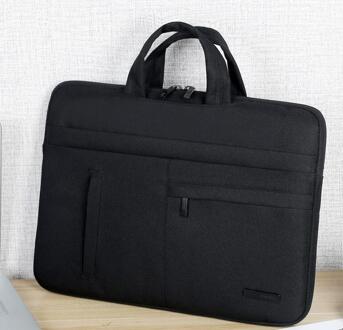 Draagbare Handtas Laptoptas Aktetas Voor Notebook Acer Dell Hp Asus Lenovo 14 14.1 zwart
