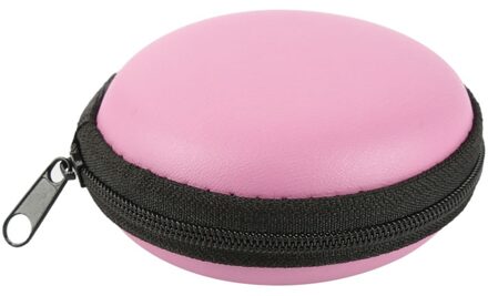 Draagbare Hard Case Pouch Opbergtas Voor Sd-kaart Oortelefoon Hoofdtelefoon Oordopjes 01 roze