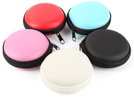 Draagbare Hard Case Pouch Opbergtas Voor Sd-kaart Oortelefoon Hoofdtelefoon Oordopjes 03 rood