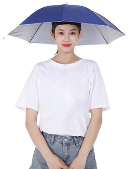 Draagbare Head-Mounted Paraplu 65Cm Zonnescherm Lichtgewicht Camping Vissen Wandelen Festival Outdoor Parasol Opvouwbare Cap