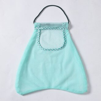 Draagbare Herbruikbare Boodschappentassen Fruit Groente Opbergtas Wasbare Opknoping Polyester Mesh Organizer Handtas Korte Handvat Tote lucht blauw