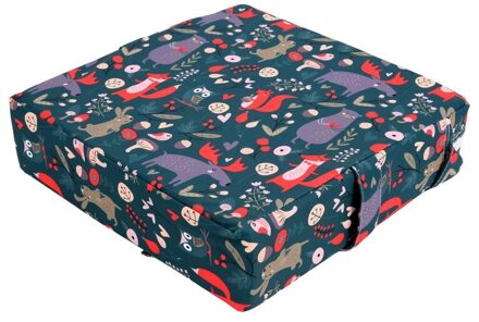 Draagbare Hoge Stoel Pad Booster Reizen Eetkamer Dikker Spons Zitkussen XX9F groen