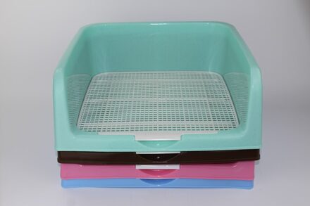 Draagbare Hond Wc, Honden Indoor Training Honden-Wc Dubbele Mobiele Plastic Te Schoon Teddy Dierbenodigdheden Licht Groen