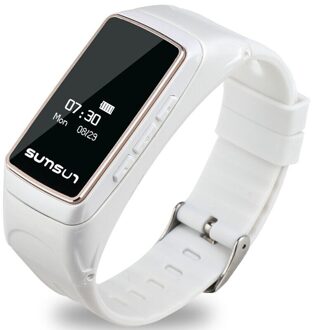 Draagbare Horloge Telefoon Sport Activiteit Tracker Hartslag Zuurstof Bluetooth Armband Horloges B7 wit