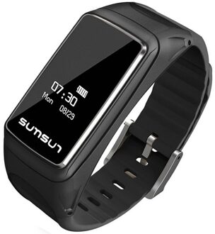 Draagbare Horloge Telefoon Sport Activiteit Tracker Hartslag Zuurstof Bluetooth Armband Horloges B7 zwart
