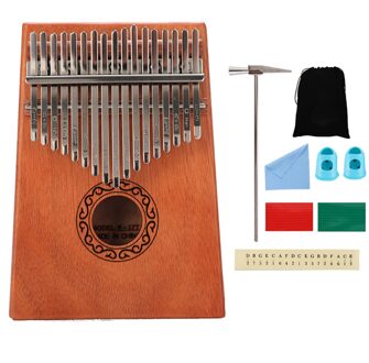 Draagbare Hout 17 Toetsen Duim Kleine Piano Muziekinstrument Vinger Muziekinstrument Voor Beginner Kerstcadeau