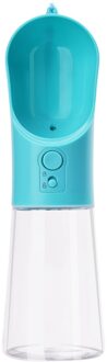 Draagbare Huisdier Hond Fles Water Voor Honden Voedsel Water Feeder Drinkbak 400Ml Puppy Kat Water Dispenser Huisdier Accessoires blauw