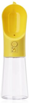 Draagbare Huisdier Hond Fles Water Voor Honden Voedsel Water Feeder Drinkbak 400Ml Puppy Kat Water Dispenser Huisdier Accessoires geel