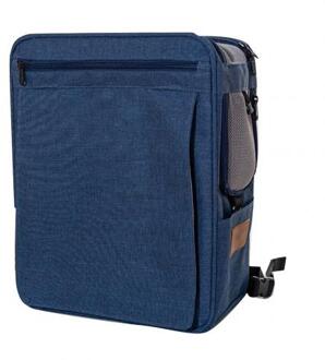Draagbare Huisdier Hond Katten Dragers Rugzak Pet Carrier Schoudertas Ademend Mesh Venster Rugzak Voor Katten Carrier Rugzak Tas Blauw