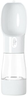 Draagbare Huisdier Hond Water Fles Outdoor Puppy Drinken Kom Reizen Kat Dispenser Feeder Met Voedsel Container Huisdier Drinkbeker grijs