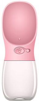 Draagbare Huisdier Hond Water Fles Voor Kleine Grote Honden Reizen Puppy Kat Drinken Kom Outdoor Huisdier Water Dispenser Feeder Huisdier product Roze