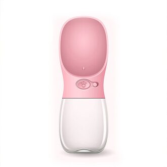 Draagbare Huisdier Hond Waterfles Reizen Puppy Kat Drinken Kom Outdoor Huisdier Water Dispenser Feeder Huisdier Product Voor Kleine Grote huisdieren roze / 550ml