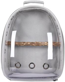 Draagbare Huisdier Papegaai Carrier Vogel Reistas Rugzak Ruimte Capsule Transparant Rugzak Ademend Papegaai Rugzak Grijs