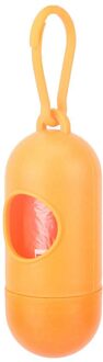 Draagbare Huisdier Vuilniszak Set Pil Dispenser Huisdier Vuilniszak Opbergdoos Vuilniszak Container Dierbenodigdheden oranje
